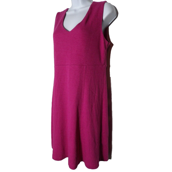 Horny Toad Dress Pink V Neck A Line Medium Sleeveless Fit to Flare Casual Beachy - Picture 2 of 9